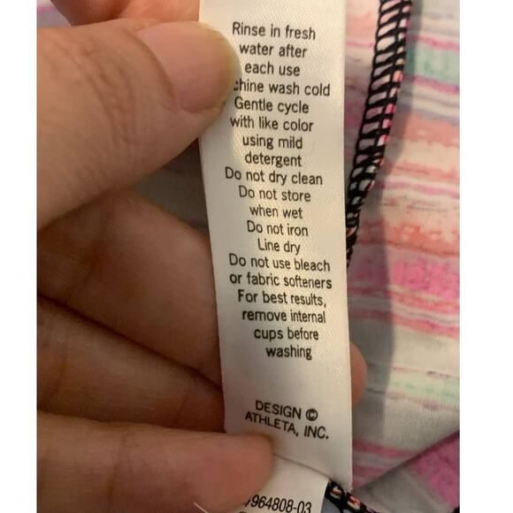 Athleta Santa Cruz Knot twist knot front tankini size Medium - Picture 4 of 7